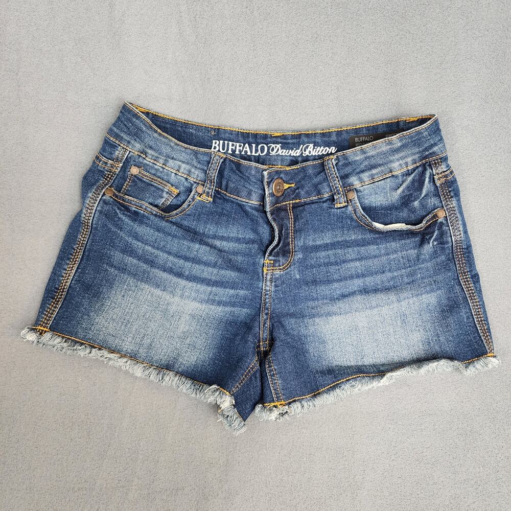 Buffalo David Bitton Womens Shorts Size 27 Regular Rise Stretch Cut Off Casual